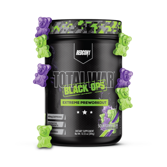 Redcon1 Total War Black OPS Extreme Pre-Workout Powder - Intense Energy & Focus for Gym, Bodybuilding & Athletic Performance
