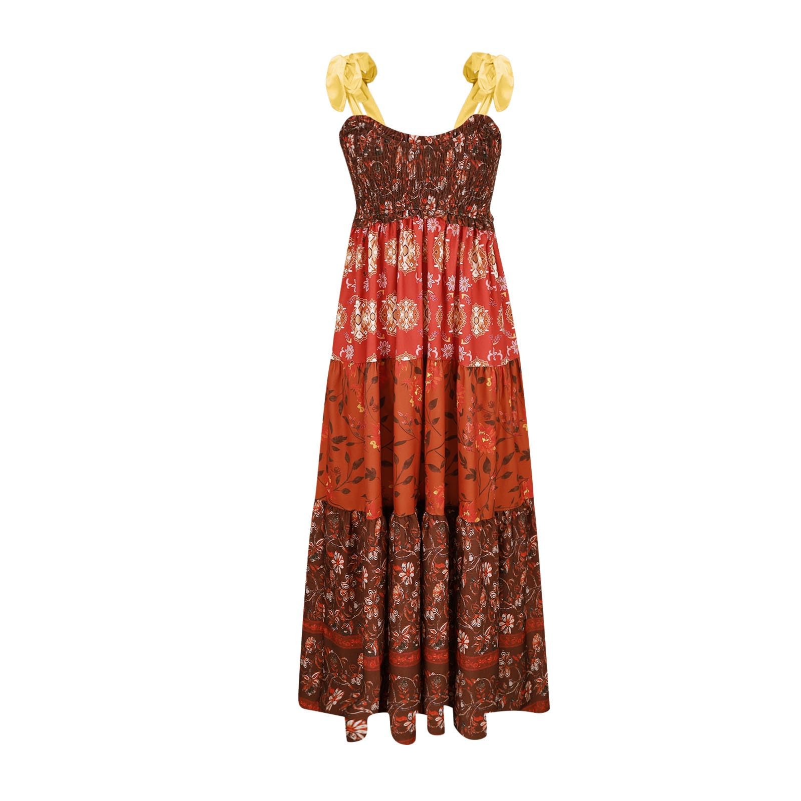 Boho Summer Maxi Dresses for Women 2024 - Flowy Sleeveless Casual Beach Dress, Wedding Guest Outfit, Perfect for Vacations, Music Festivals & Outdoor Parties
