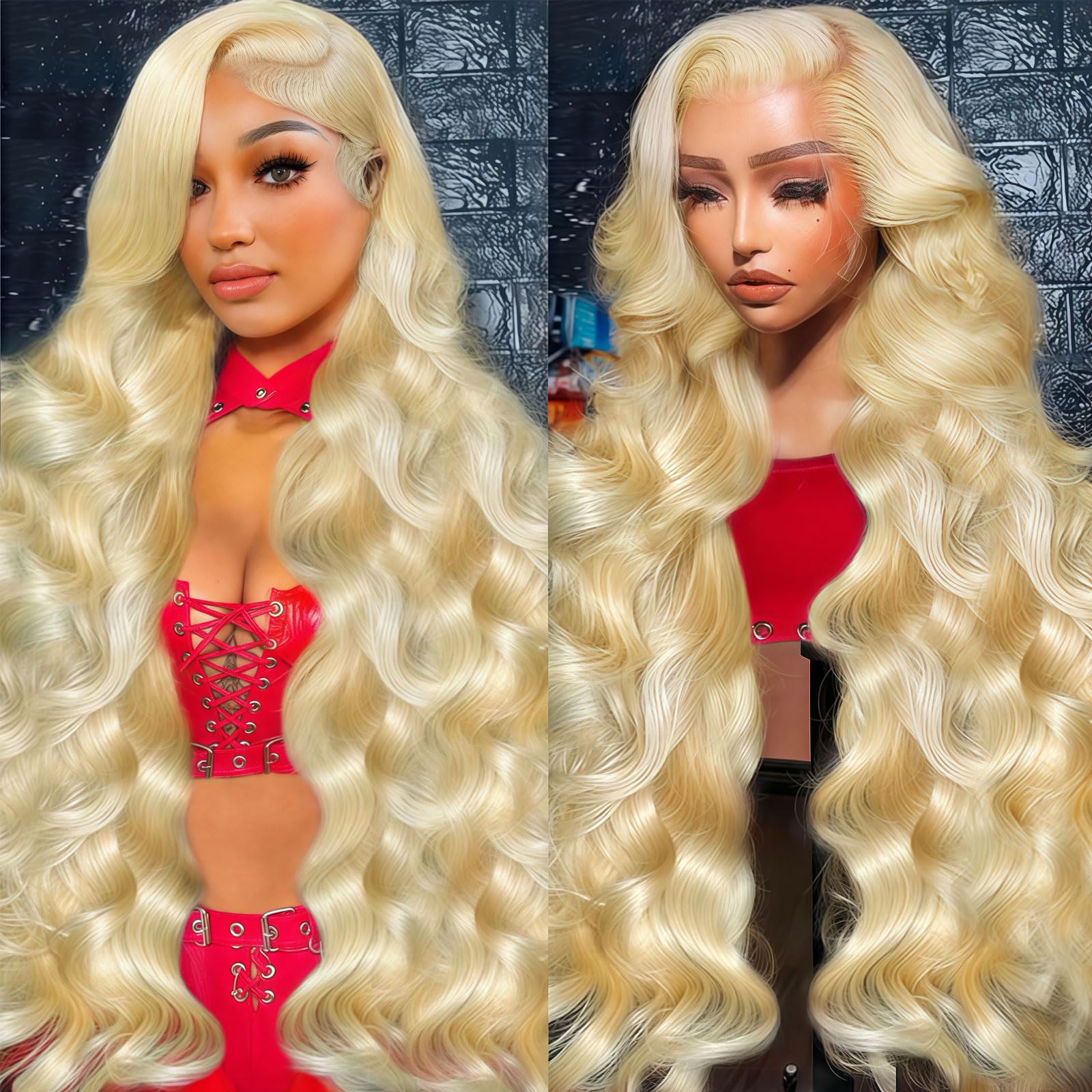 13x6 HD Lace Front Wig 30 Inch 613 Blonde Body Wave Human Hair - 200% Density Pre-Plucked Lace Frontal Wig for Daily Wear, Cosplay & Special Occasions