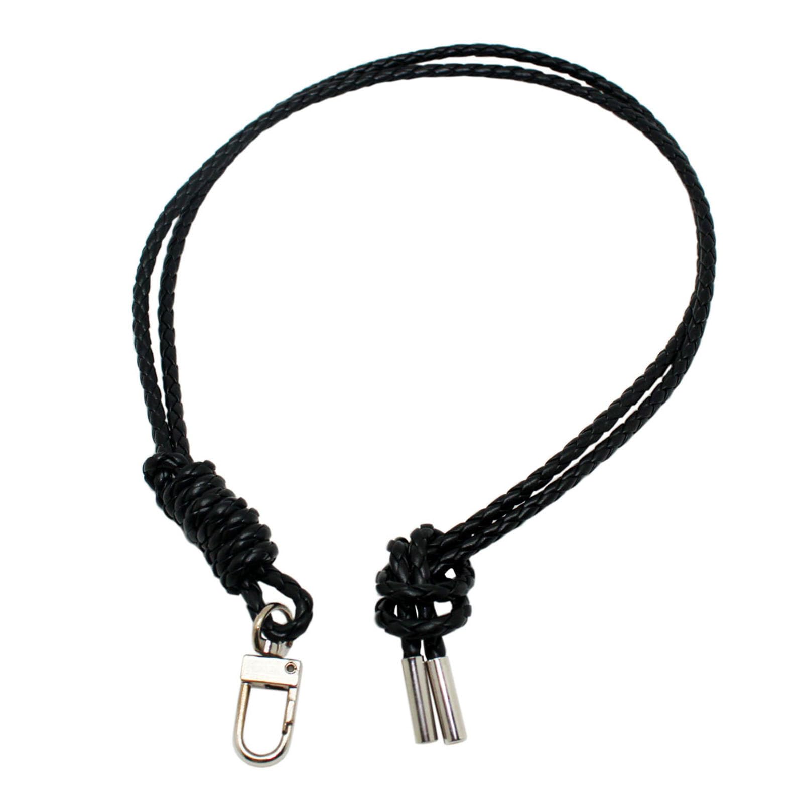 Boshiho Vertical Leather ID Badge Holder with Heavy Duty Lanyard - Black | Professional Security Card Holder for Work, Events & Conferences