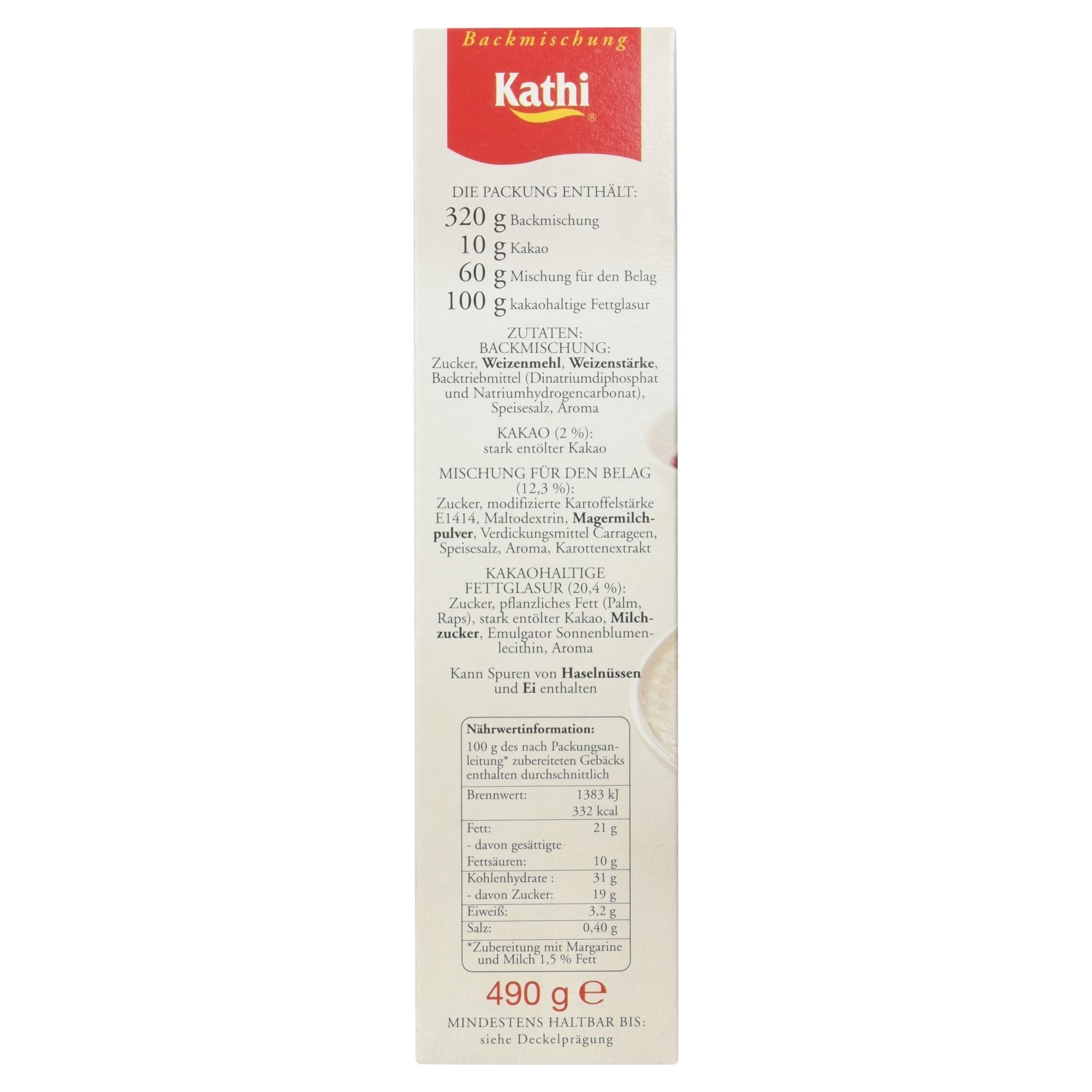 Kathi Donauwellen Cake Mix, 490g - Easy Baking for Desserts, Parties & Family Gatherings