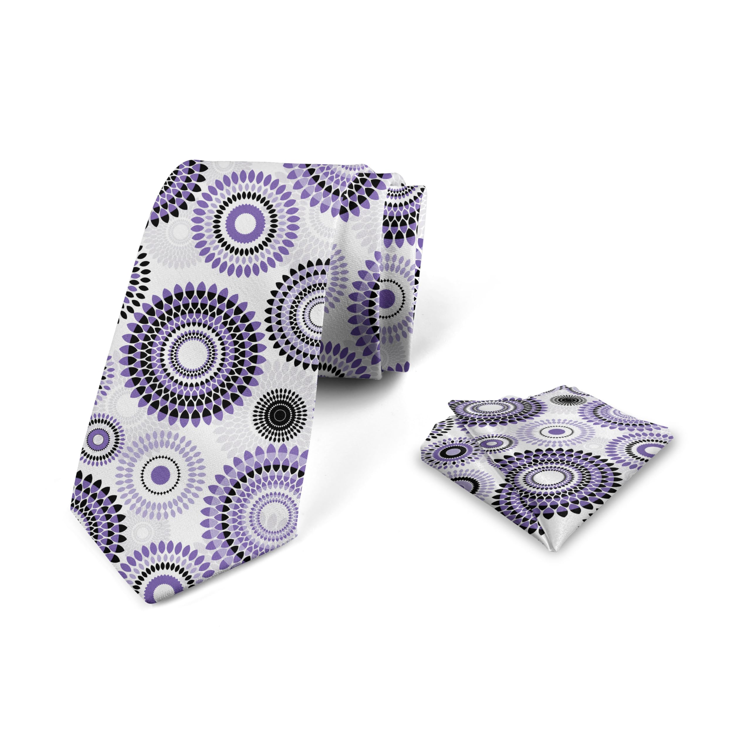 Stylish Lunarable Men's Tie Sets for Formal & Business Occasions - Premium Silk Neckties with Matching Pocket Squares - Perfect for Weddings, Office & Special Events