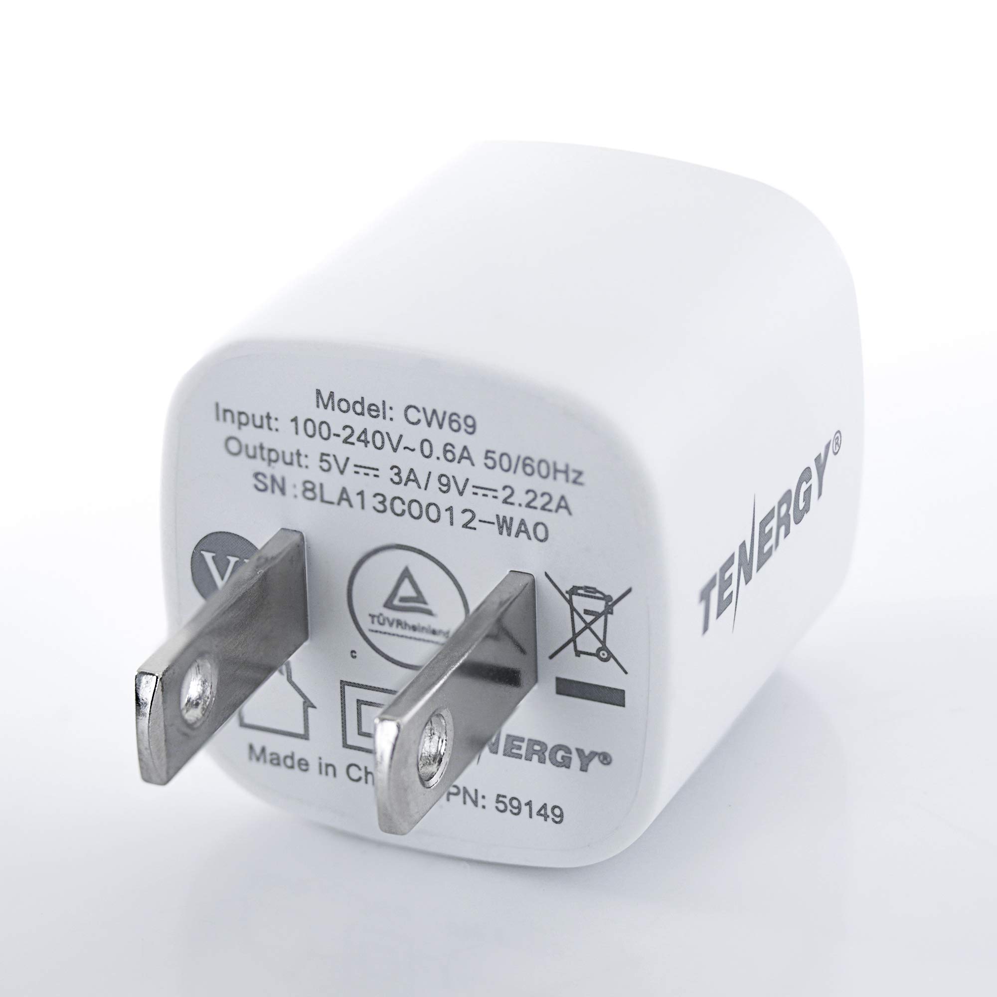 Tenergy 20W USB-C Fast Charger with Power Delivery (PD) - 2 Pack for iPhone 12/13/14 Series, Galaxy S21/S22, Pixel 3/4/5/6, iPad Pro - Perfect for Travel, Office & Home Charging (Cable Not Included)
