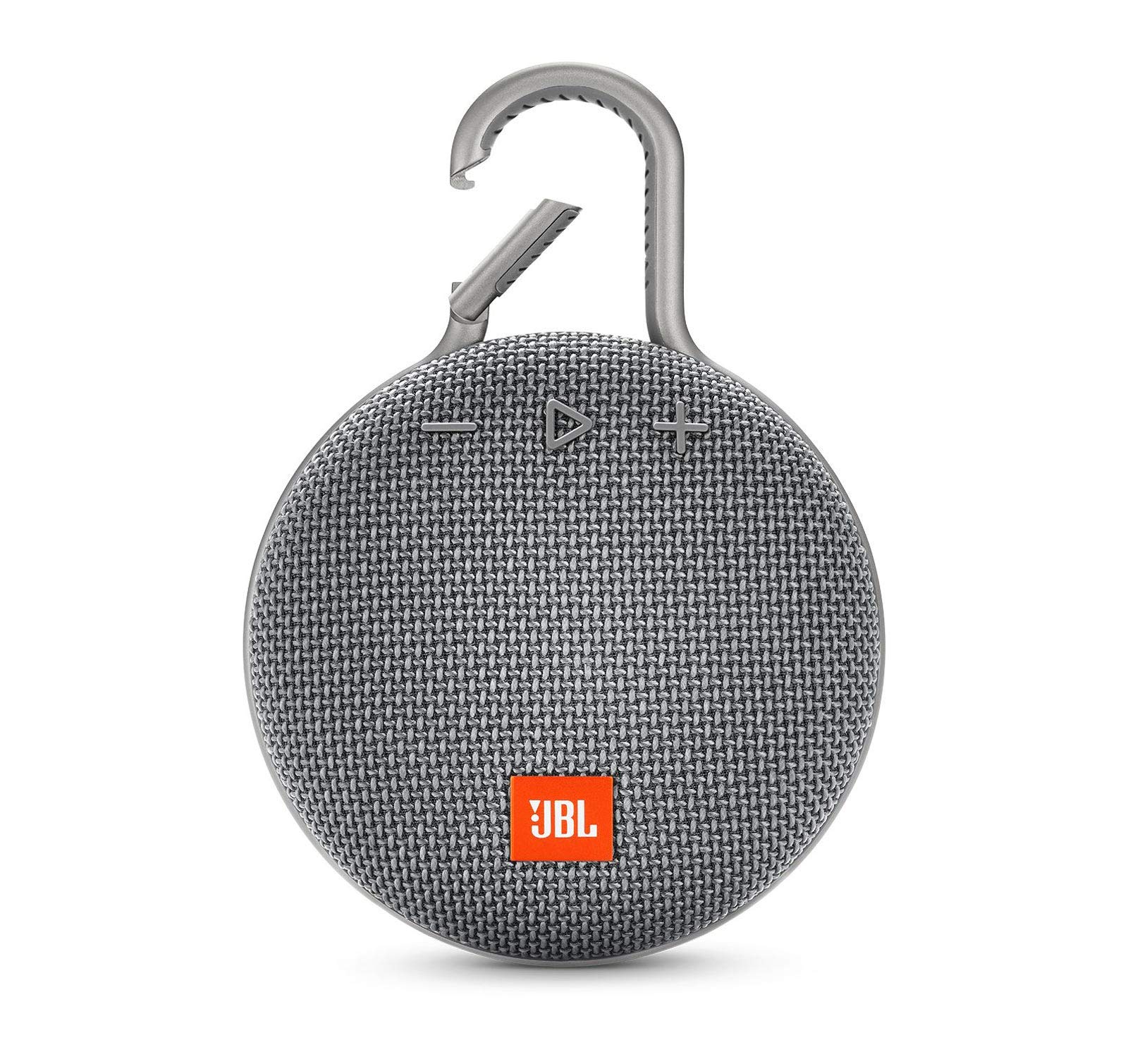 JBL CLIP 3 Waterproof Portable Bluetooth Speaker with 10-Hour Battery - IPX7 Rated for Outdoor, Shower & Travel - Compact Wireless Speaker (Renewed, Gray) - Perfect for Beach, Pool, Hiking & Camping