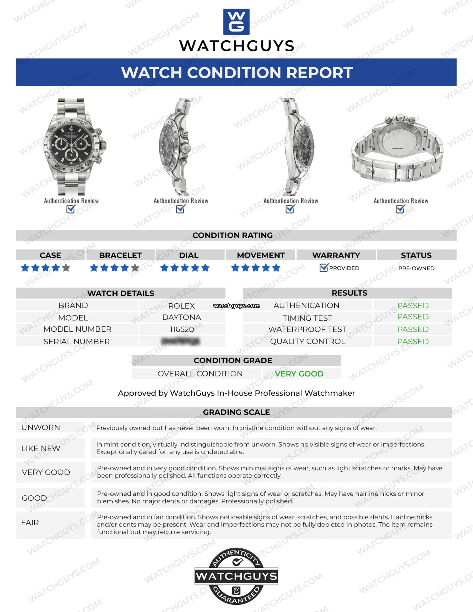 Authentic Rolex Daytona 116520 Men's Watch - Black Dial Stainless Steel Chronograph - Luxury Timepiece for Business, Gifting & Special Occasions