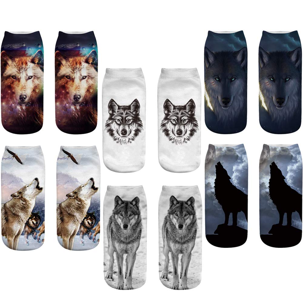 Angelteers Unisex Funny 3D Husky Dog Ankle Socks - Cute Low Cut Summer Socks for Men & Women - Perfect for Casual Wear, Gifts, and Dog Lovers