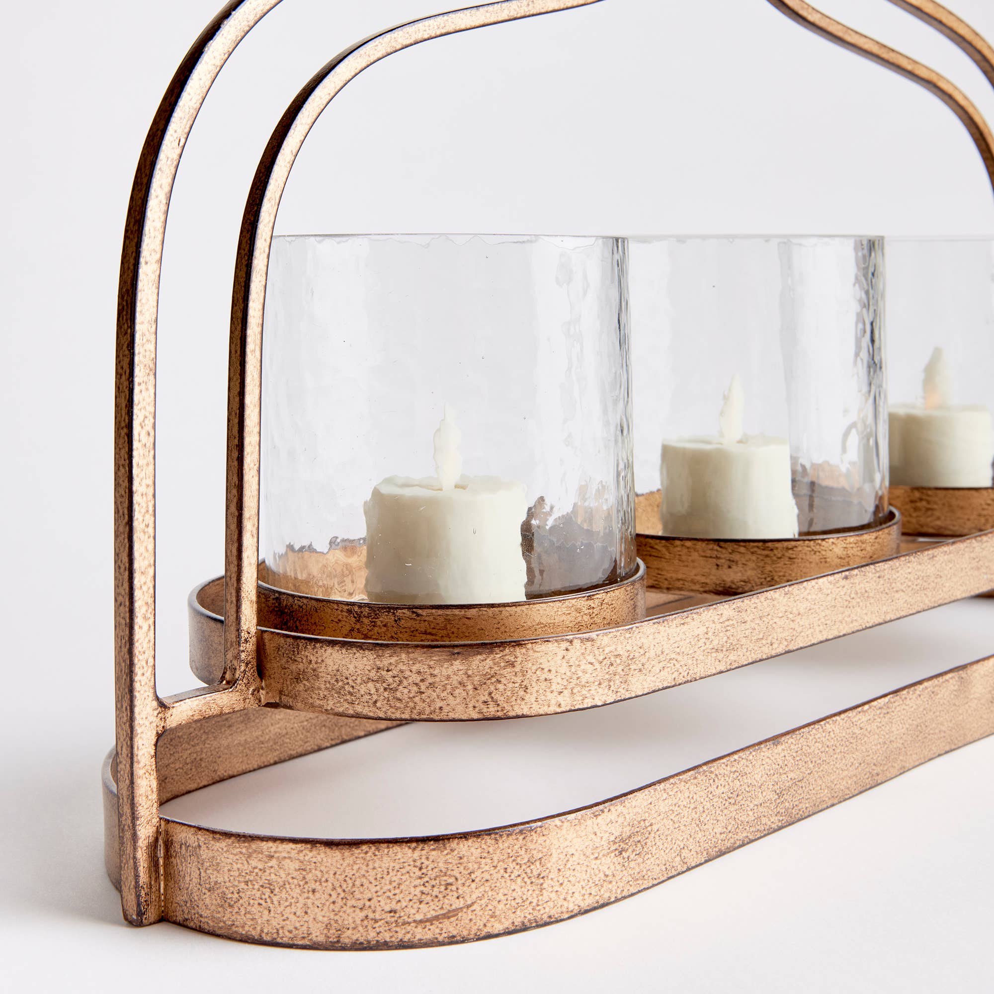 Amara 3-Piece Hurricane Candle Holder Set - Elegant Glass Votive Holders for Home Decor, Weddings & Romantic Ambiance