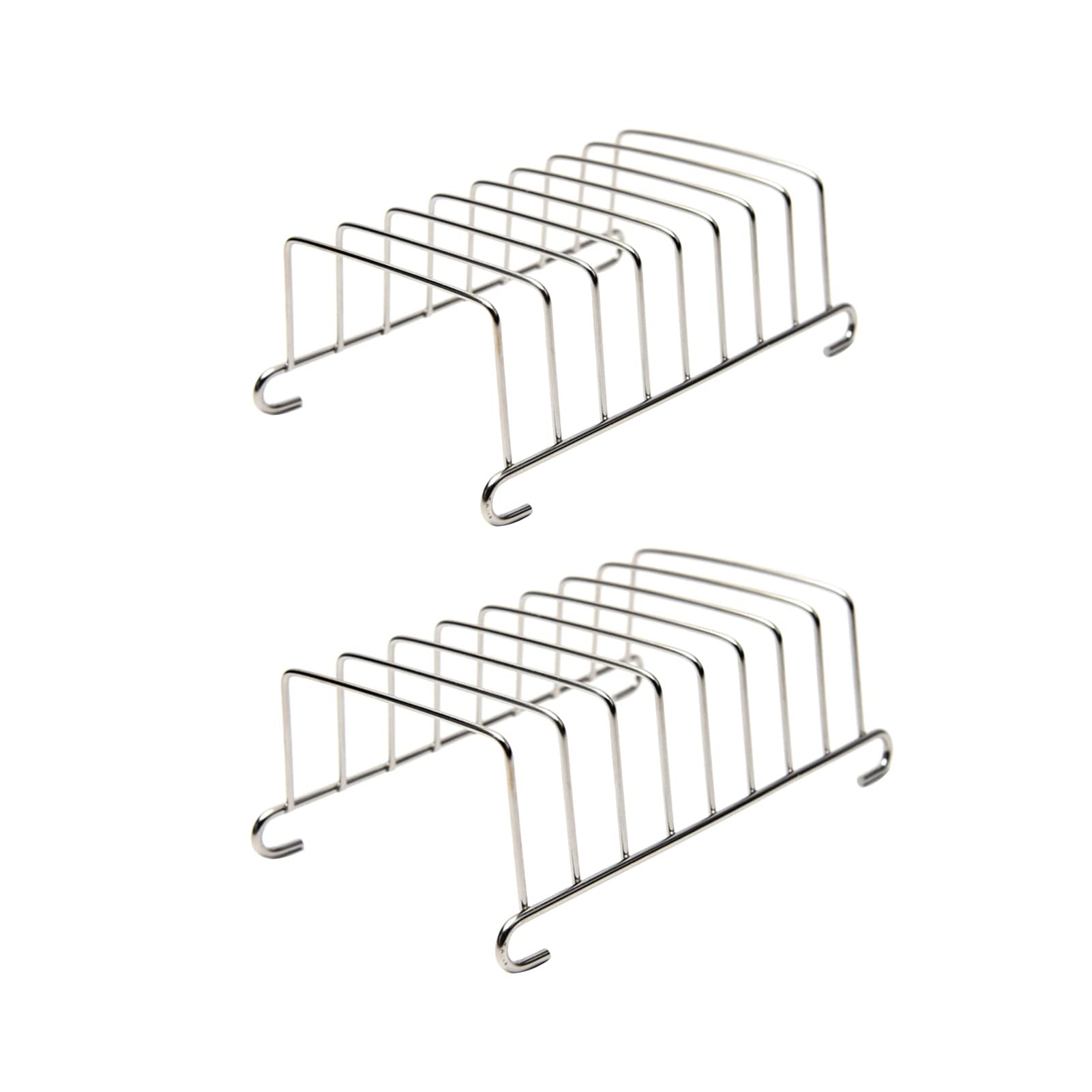 Modonghua Stainless Steel Bread Rack - 8 Slice Toast Holder for Kitchen, Dining Table & Air Fryer Accessories | Perfect for Breakfast Serving, Restaurant Use & Home Baking (2-Pack)