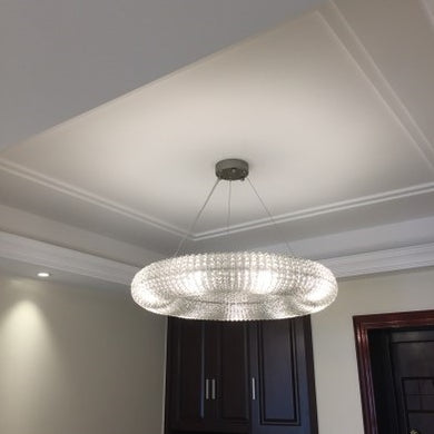 RH22054 Modern Crystal Chandelier - Elegant Ceiling Light Fixture for Dining Room, Living Room & Bedroom Decor