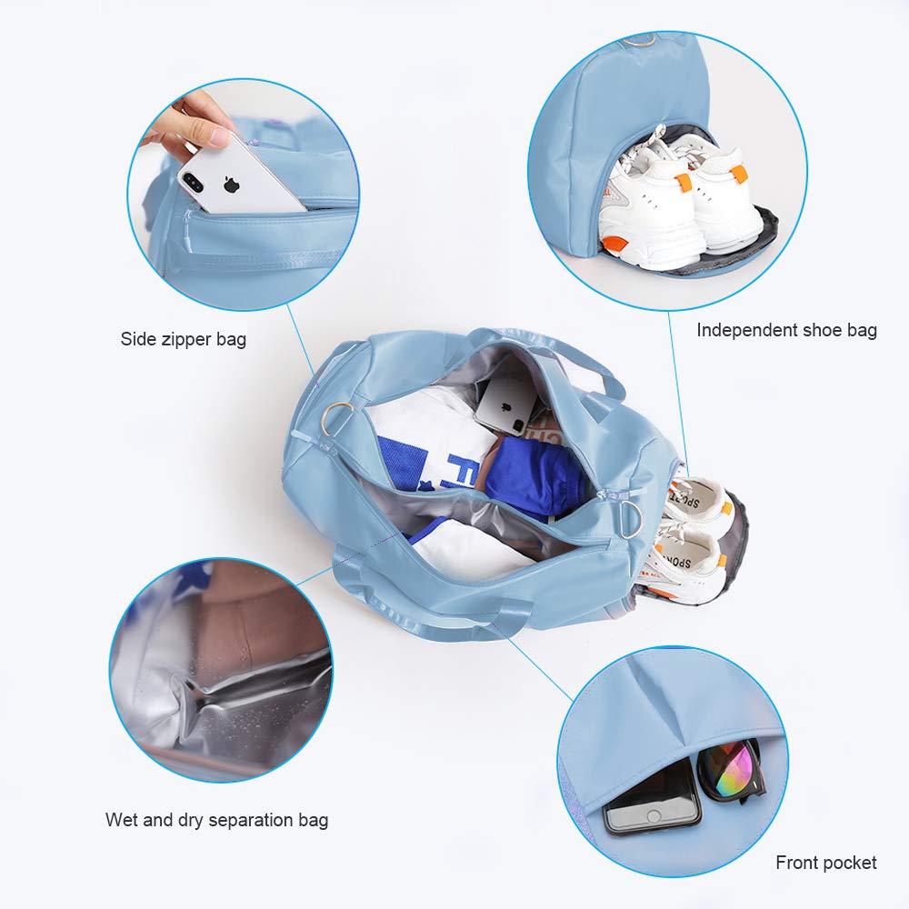 Waterproof Gym Duffle Bag with Shoe Compartment - 29L Sports & Travel Bag for Men & Women - Perfect for Workouts & Weekend Trips