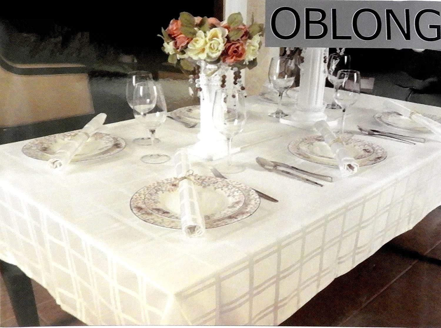 Durable Clear Plastic Tablecloth Protector 70x144