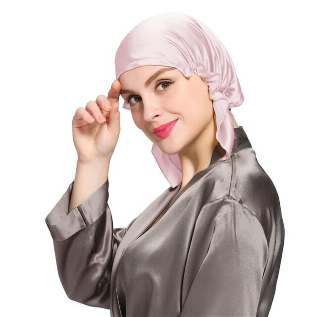Silk Sleeping Cap for Women - Long Night Hair Bonnet, Smooth & Soft Sleep Hat for Hair Protection (One Size, Color C) - Perfect for Nighttime Hair Care & Travel