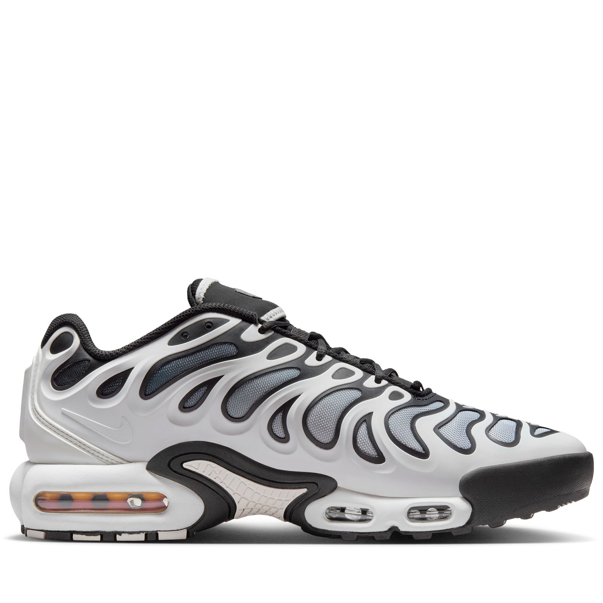 Nike Air Max Plus Drift Running Shoes - White/Metallic Silver - Comfortable Cushioned Sneakers for Men & Women | Perfect for Jogging, Gym Workouts & Casual Wear