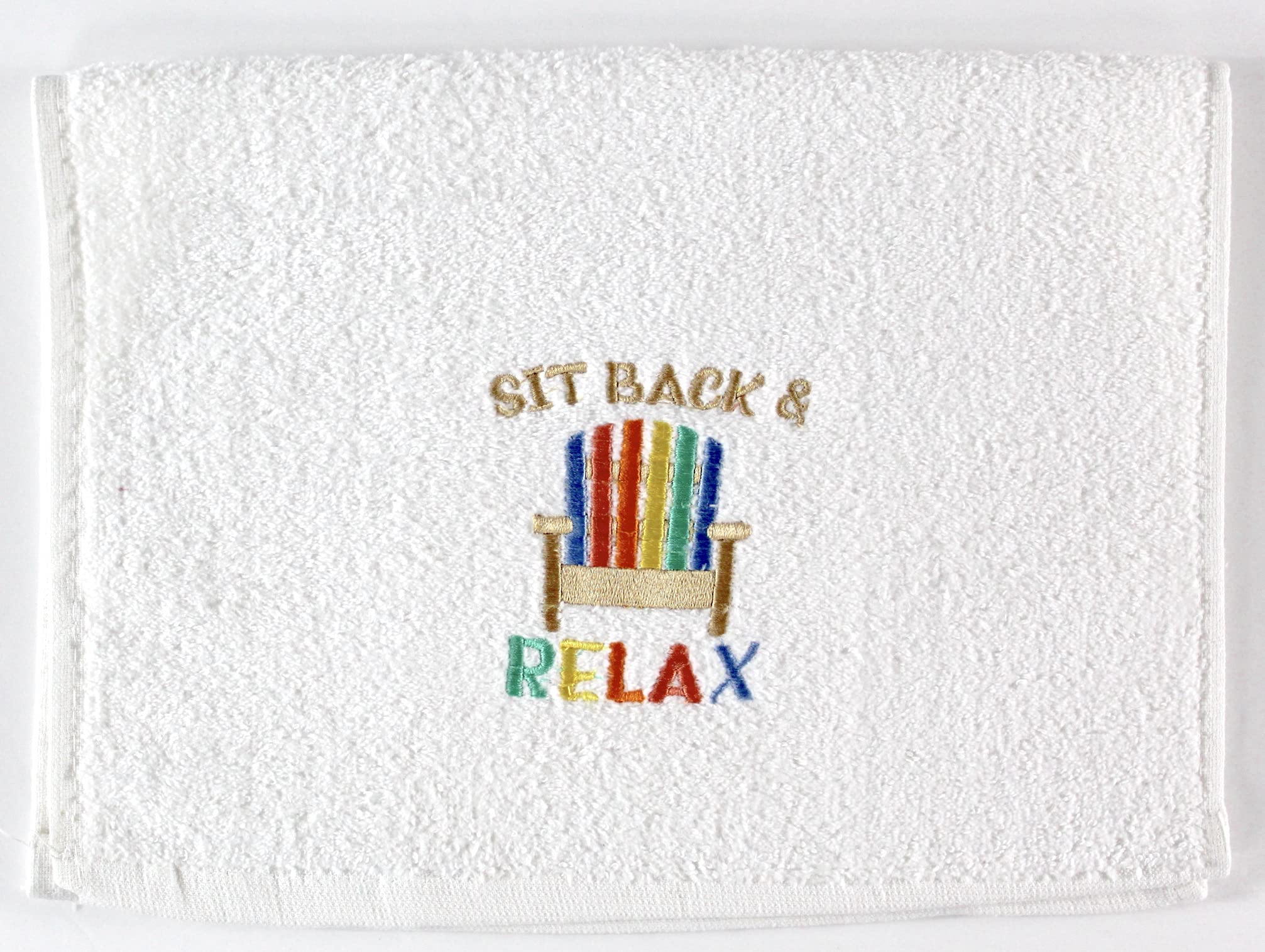 Serafina Home Soft & Absorbent Summer Guest Fingertip Towels - Quick Dry Bath Hand Towels for Poolside, Beach & Adirondack Chair Relaxation (Design 2)