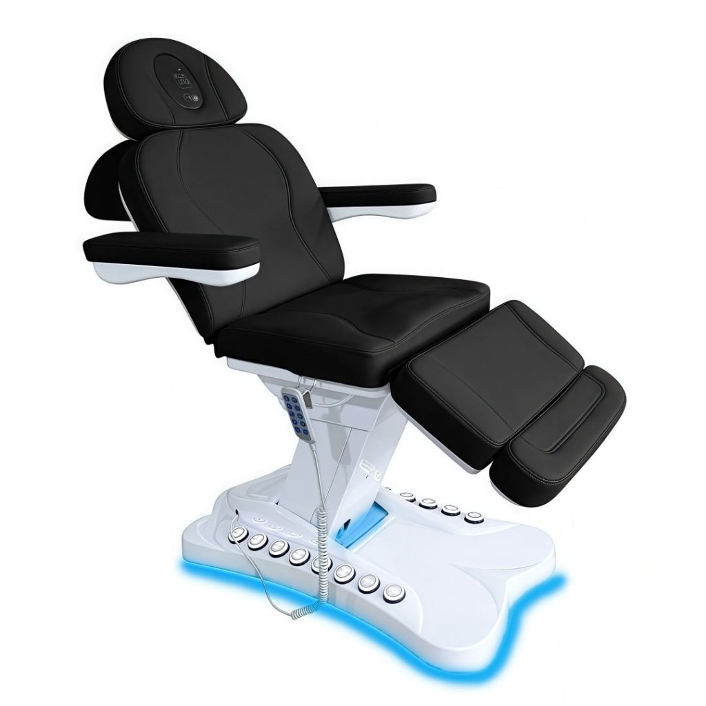 Greenlife® CarryAll 4 Motors Electric Facial Bed SPA Massage Chair with Silicone Leather - Large Foot Control Buttons & Handheld Remote - Perfect for Salon, Spa & Home Relaxation