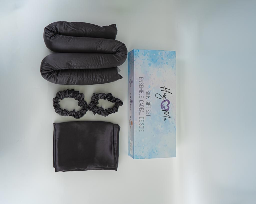 Luxury Hug Me Silk Gift Set for Women - Soft & Elegant Silk Scarf & Sleep Mask - Perfect for Birthday, Anniversary, Valentine's Day Gifts & Relaxing at Home