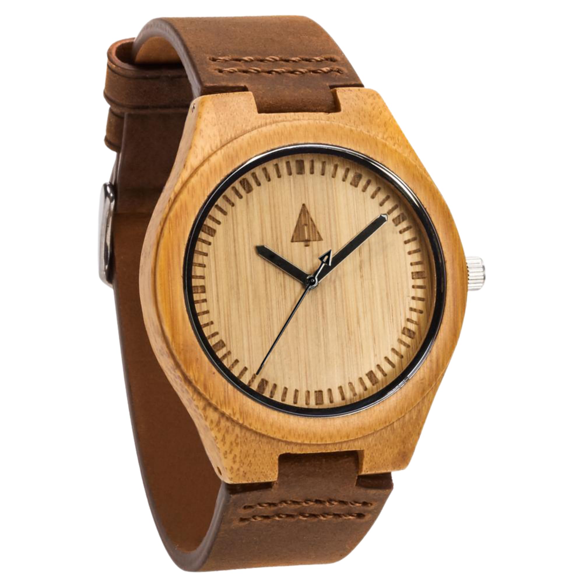 Wooden Watches for Men - Japanese Quartz Movement, Leather Straps - Stylish Wooden Wristwatch for Outdoor & Office Wear