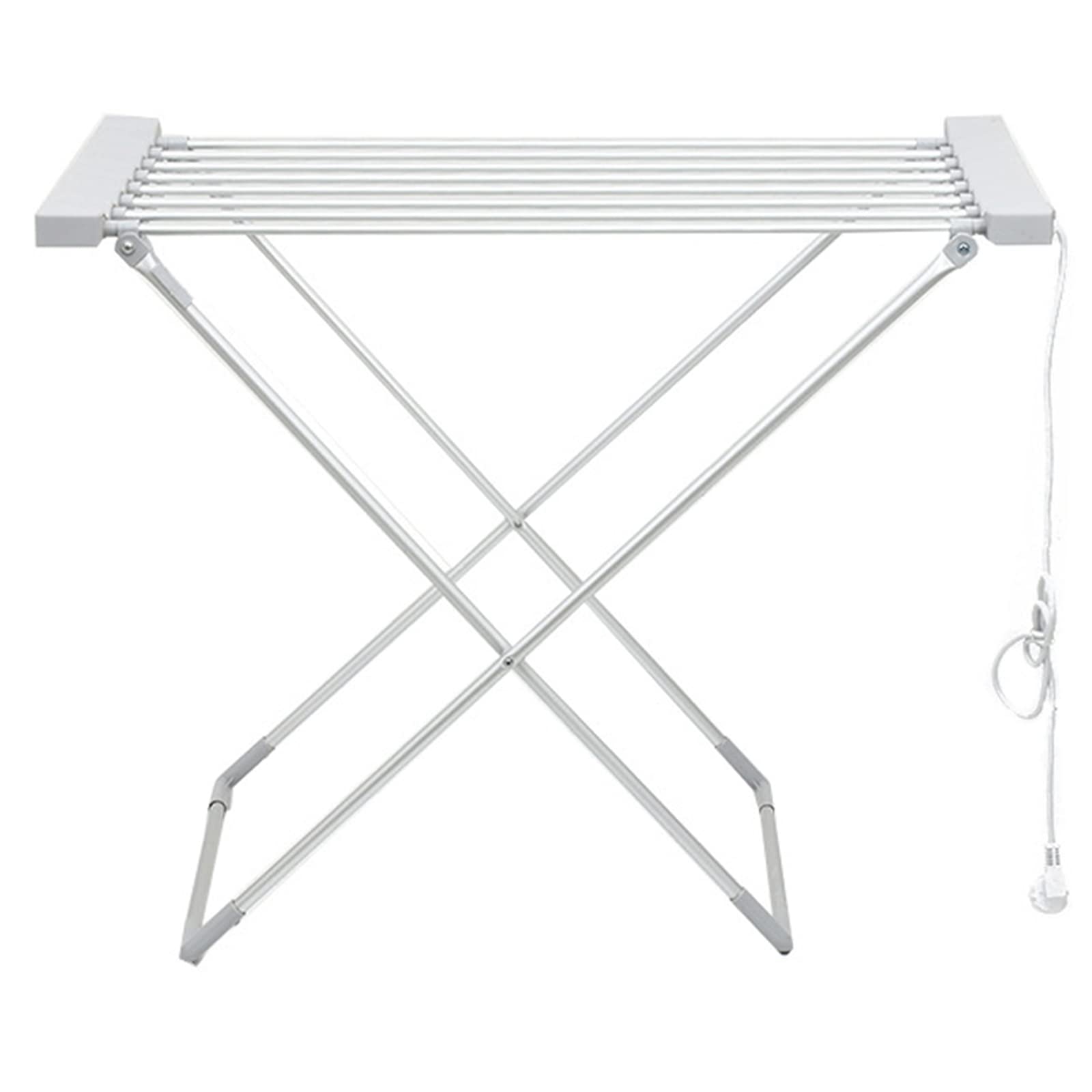 Foldable Electric Heated Clothes Drying Rack - Portable X-Type Laundry Stand with Aluminum Alloy Frame (950x500x740mm) | Fast-Drying Garment Airer for Small Spaces, Apartments & Winter Use
