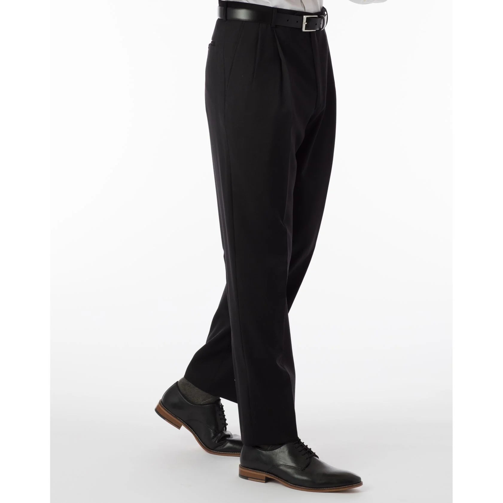 BALLIN Black Solid Travel Twill Dress Pants for Men - Comfortable Business & Casual Wear for Office, Travel & Special Occasions