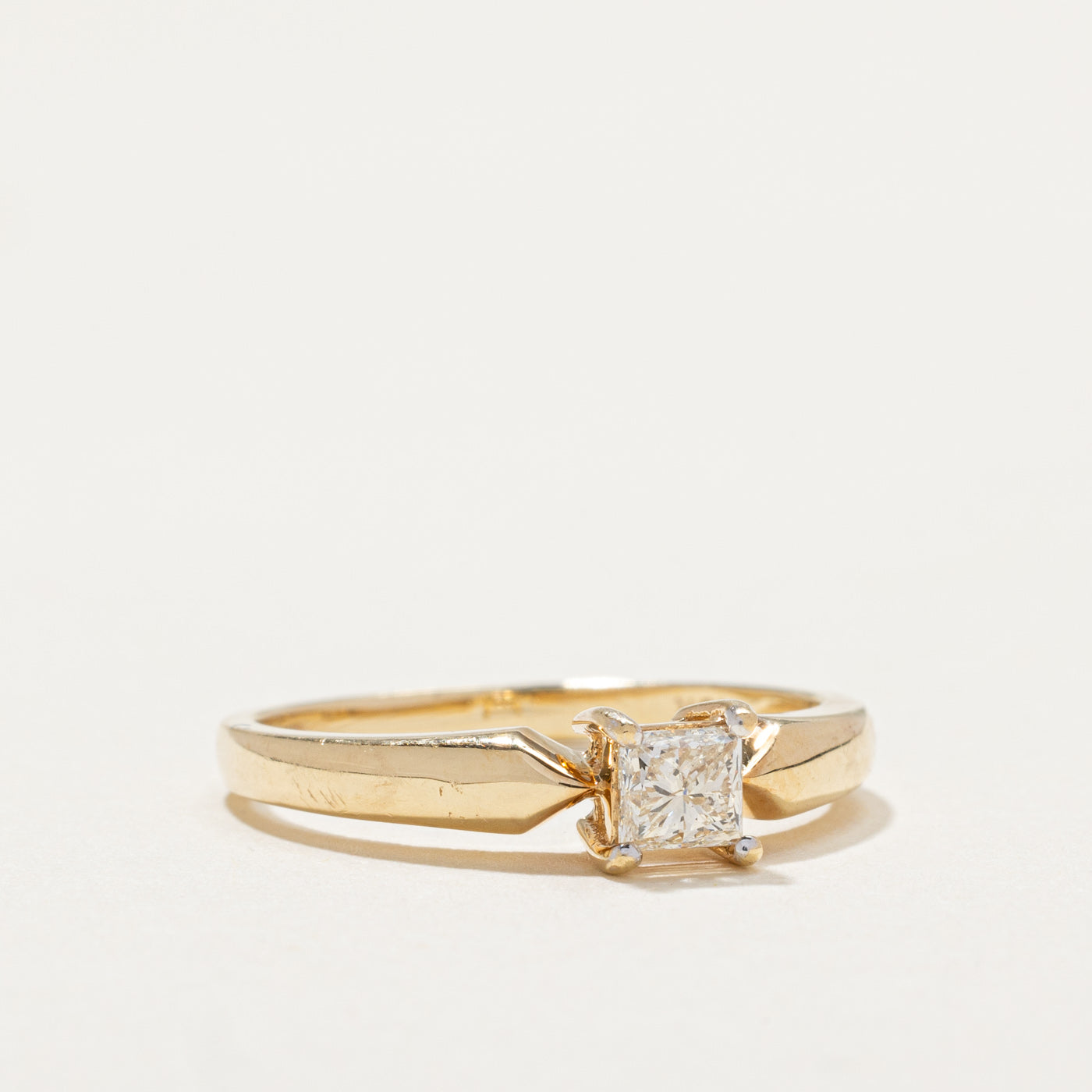 0.31ct Princess Cut Solitaire Diamond Engagement Ring for Women - Size 6.25 | Perfect Proposal Gift, Wedding Band, Anniversary Jewelry
