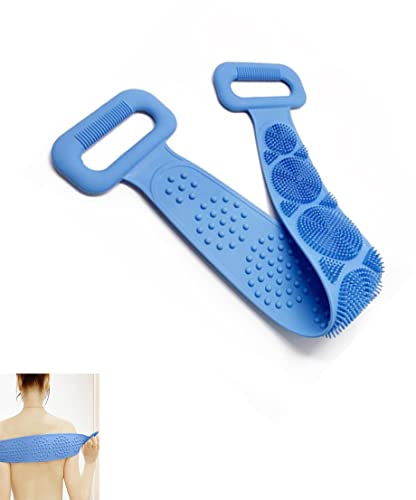 Onlinch Silicone Body Scrubber Belt - Dual-Sided Exfoliating Shower Scrubber, Replaces Bath Towel, Spa-Grade Chopping Belt Washer for Deep Cleansing | Perfect for Daily Shower Routine & At-Home Spa Treatment