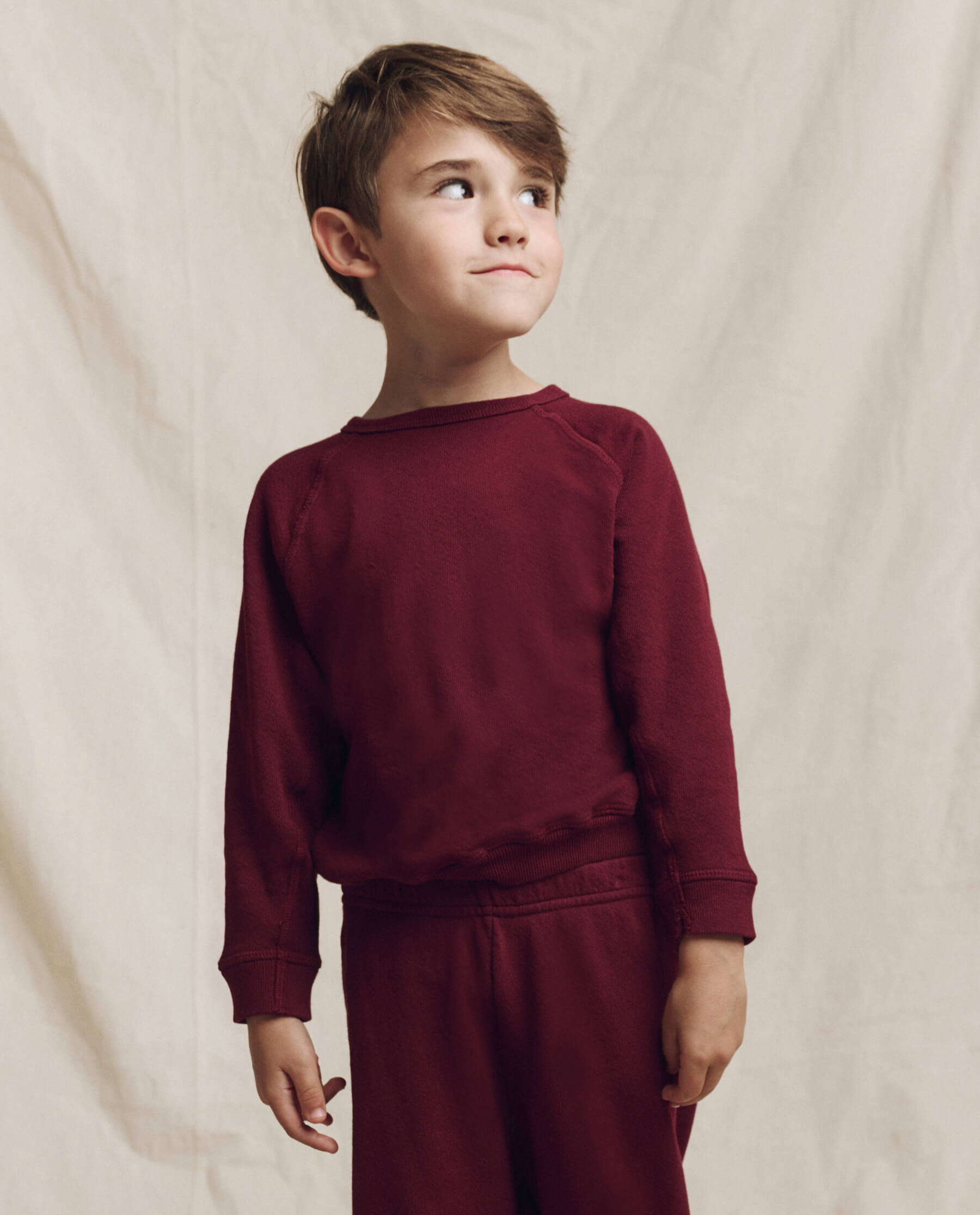 The Little College Sweatshirt - Soft Solid Plum Pullover for Women | Cozy Casual Wear for Campus, Study Sessions & Fall Outfits