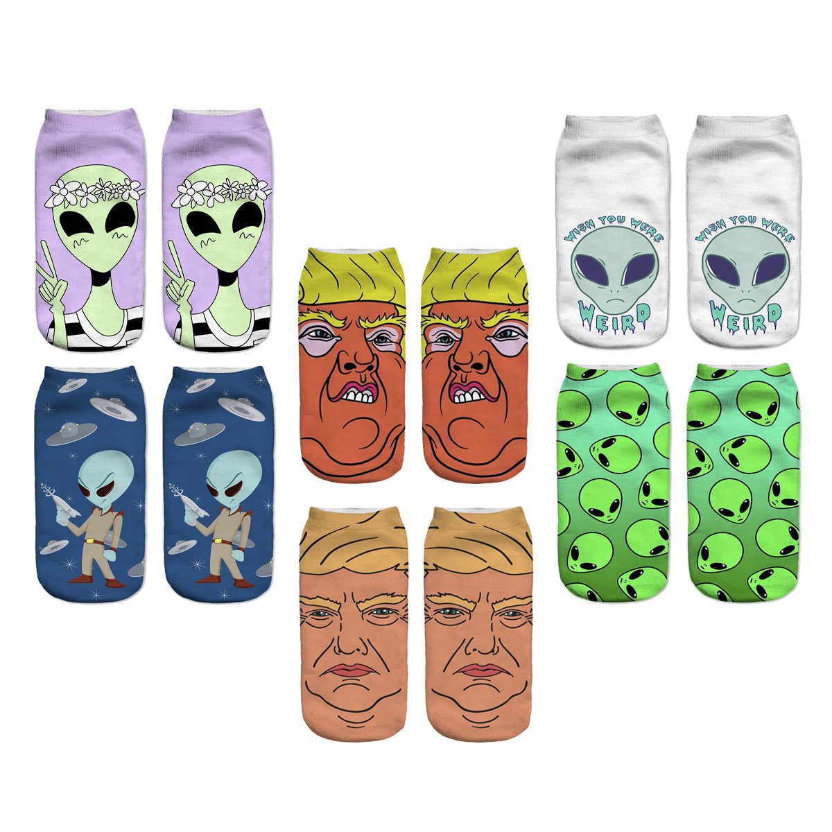 Funny 3D Cartoon Low Cut Ankle Socks for Women & Men - Novelty Printed Boat Socks - Perfect for Casual Wear, Gifts, and Cosplay Outfits