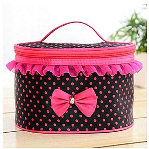 MBUYS Mall Bow Storage Bag - Waterproof Cosmetic Organizer & Toiletry Travel Bag for Women, Portable Makeup Case Pouch with Bow Tie Design (1pc) - Perfect for Travel, Gym, and Daily Makeup Storage