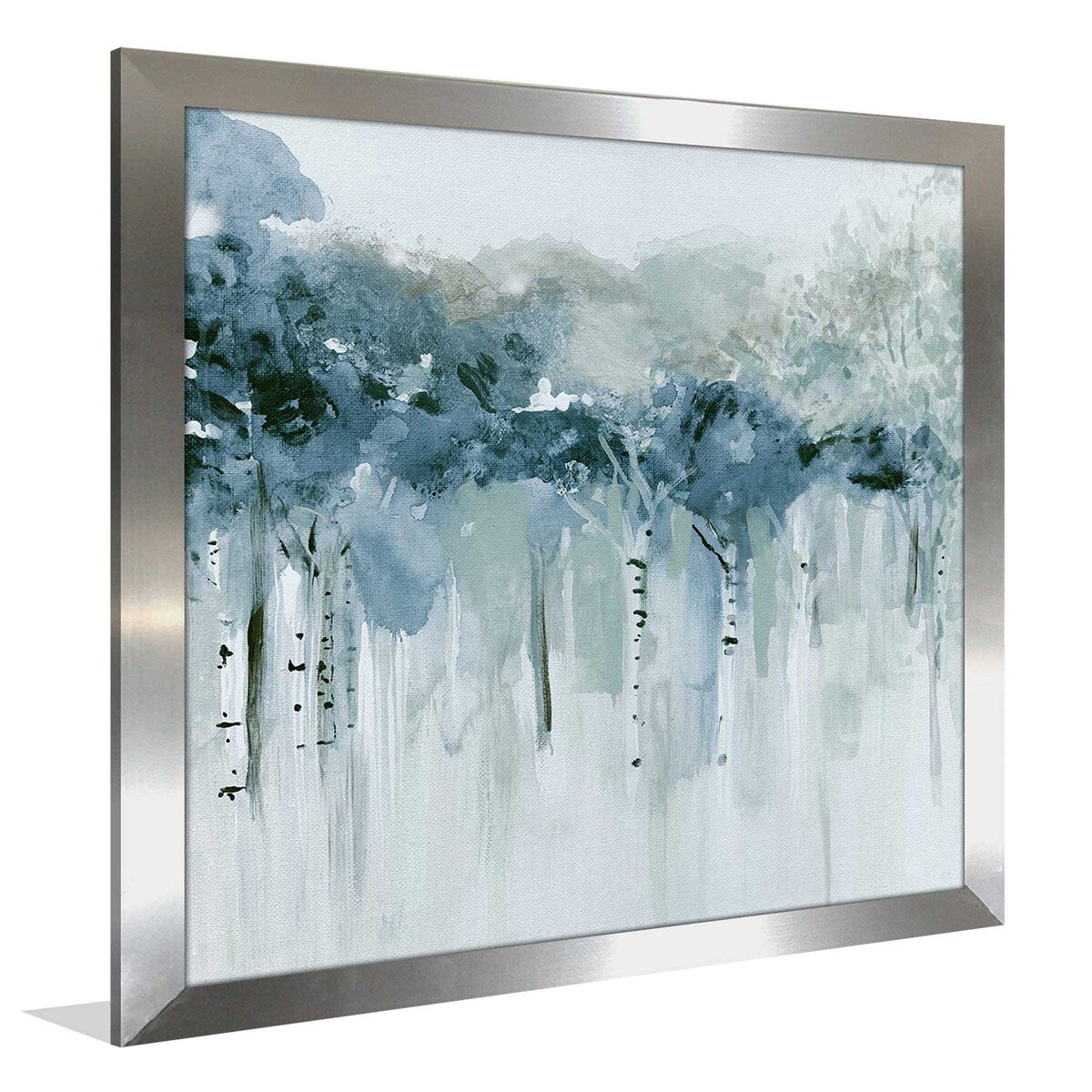 Blue Birch Morning by Susan Jill II - Premium Acrylic Wall Art Print - Modern Home & Office Decor for Living Room, Bedroom, or Gift