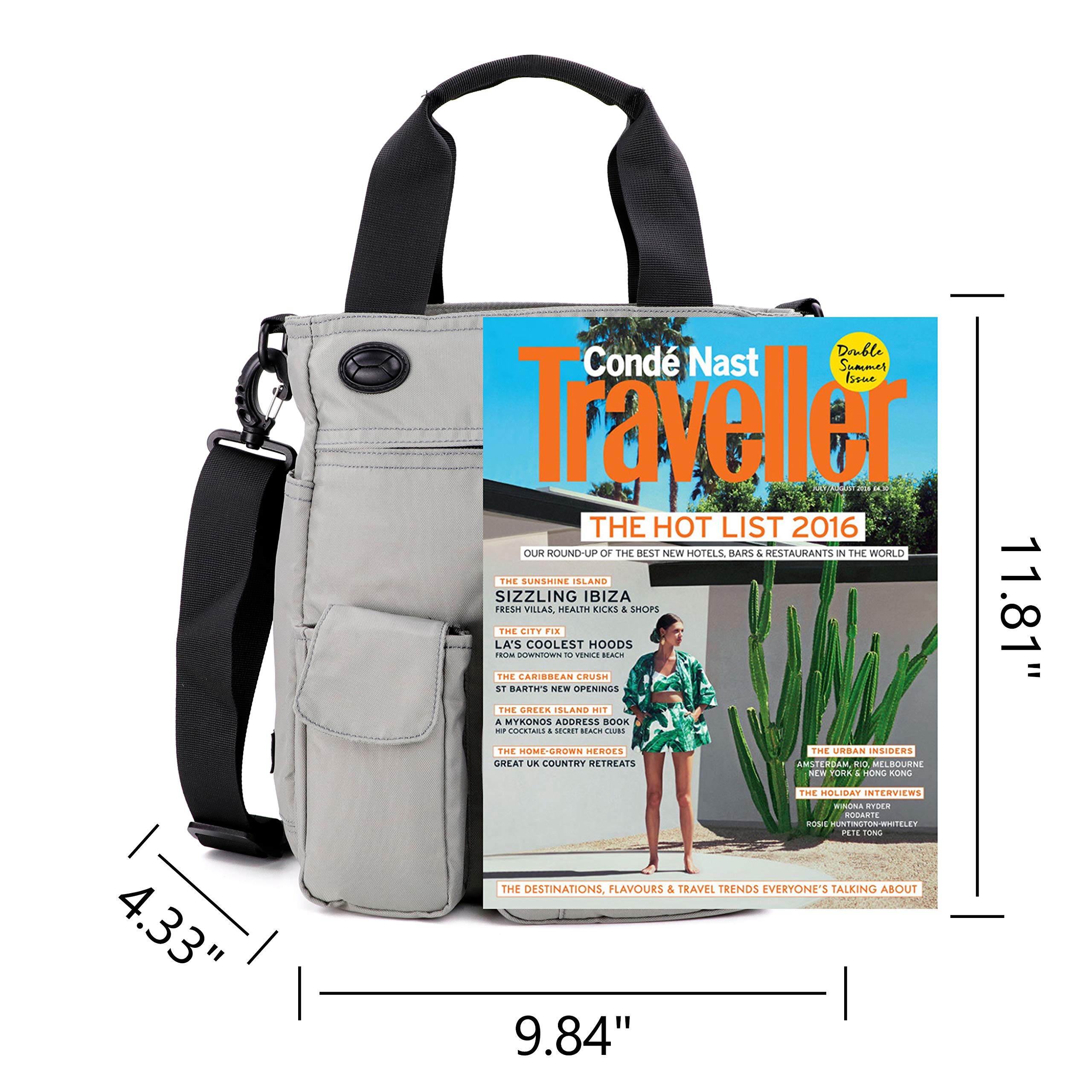 AMJ Business Crossbody Sling Bag for Men & Women - Lightweight Messenger Purse & Casual Daypack Shoulder Backpack - Perfect for Hiking, Travel & Everyday Use (Small, Grey)