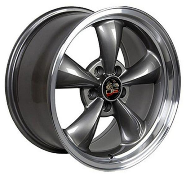 17 Inch Gunmetal Machined Lip Wheel Replacement for Ford Mustang 1994-2004 | Replica Rim 8181826 | Perfect for Street Performance & Classic Car Restoration