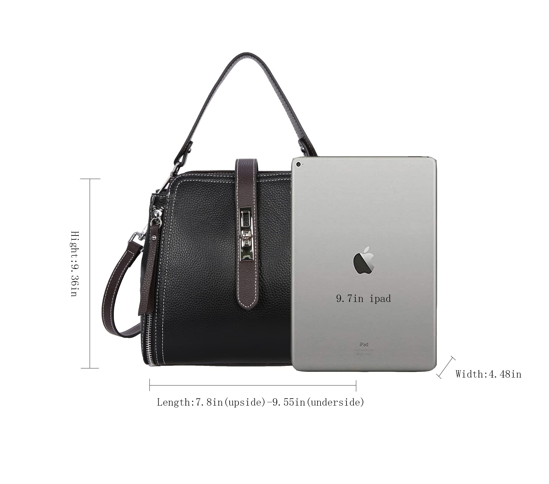 HESHE Leather Handbags for Women - Crossbody & Shoulder Bags for Daily Use