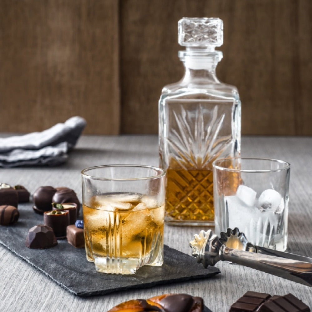 Bormioli Rocco 9.5 Oz. Selecta 7-Piece Whisky Glass Set - Perfect for Scotch, Bourbon & Whiskey Tasting, Home Bar & Gift Giving (Model 45026041)