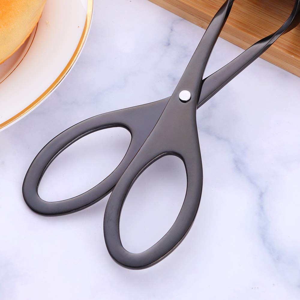 Premium Stainless Steel Bread Tongs - Kitchen Serving Tongs for BBQ, Pasta, Meat, Appetizers & Pastries - Perfect for Grilling, Baking, and Serving Steak at Parties & Outdoor Gatherings