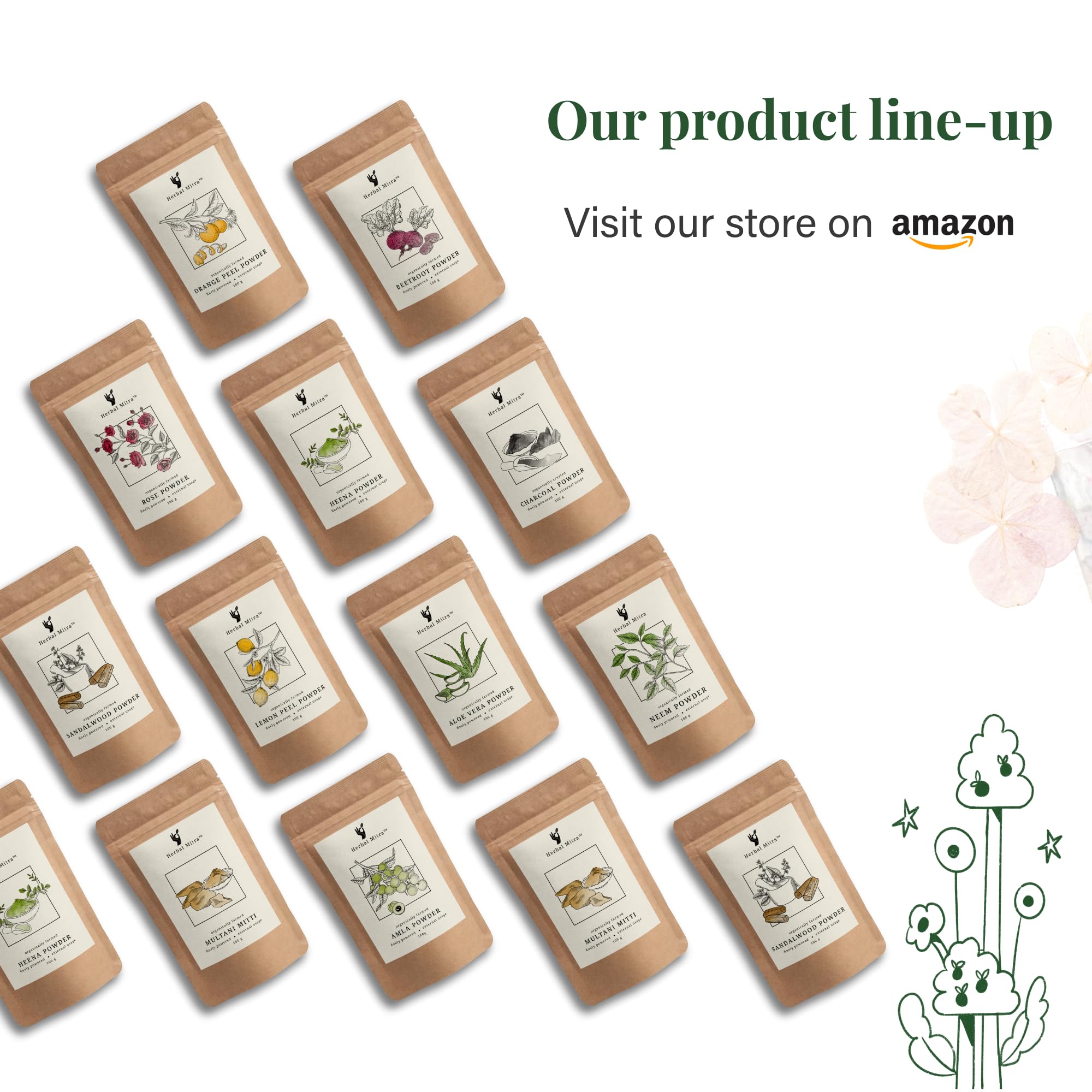 Herbal Mitra Natural Henna Hair Conditioner Powder for Women & Men | Pure Heena for Shine & Nourishment | Paraben, Chemical & Sulfate Free | Eco-Friendly Paper Pouch (100g) | Perfect for Dry, Damaged Hair & Natural Hair Care Routine
