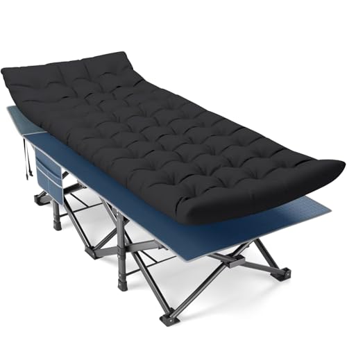 Blue Cot Black Cushion