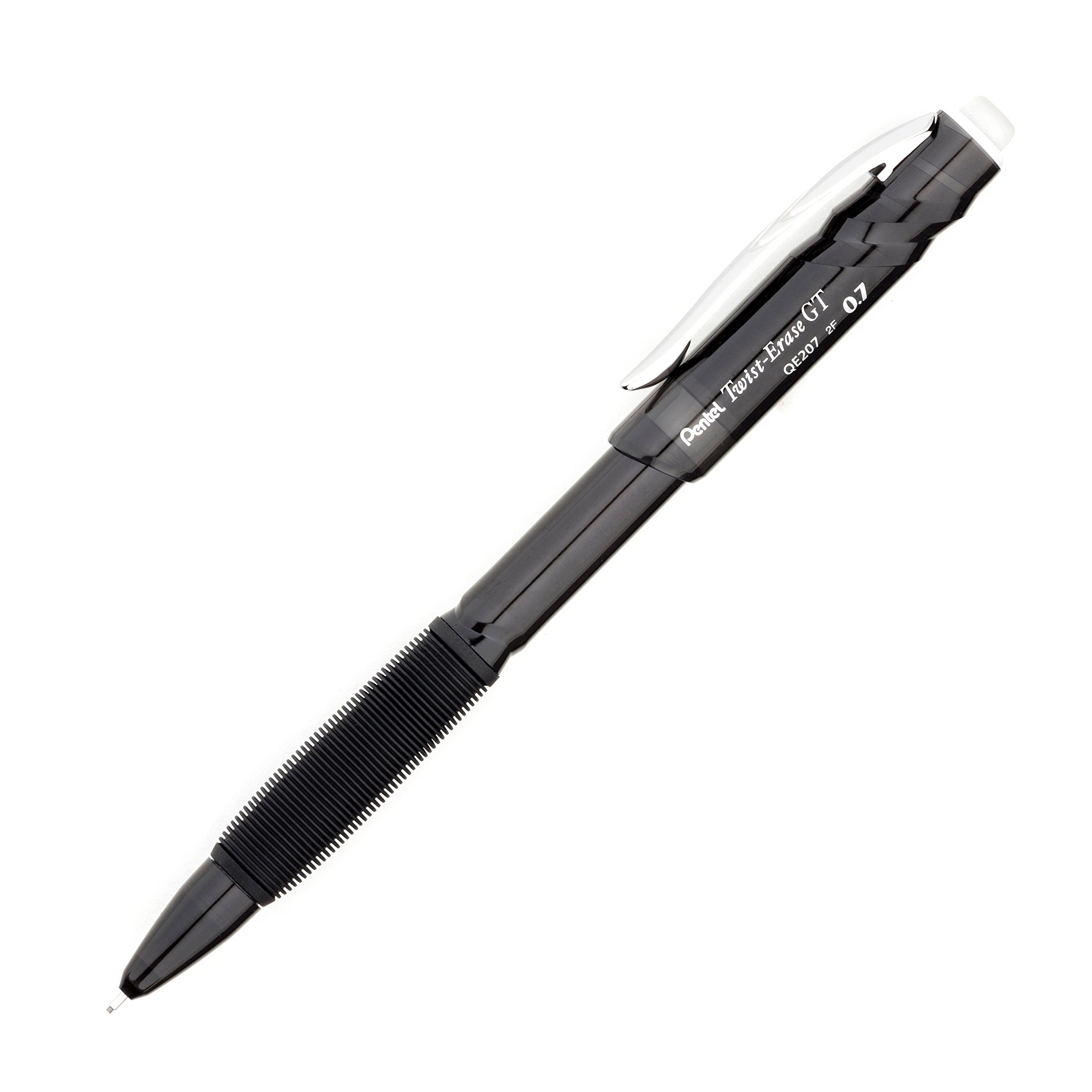 Pentel Twist Erase GT 0.7mm Mechanical Pencil - Black - Perfect for Writing, Sketching & Note Taking