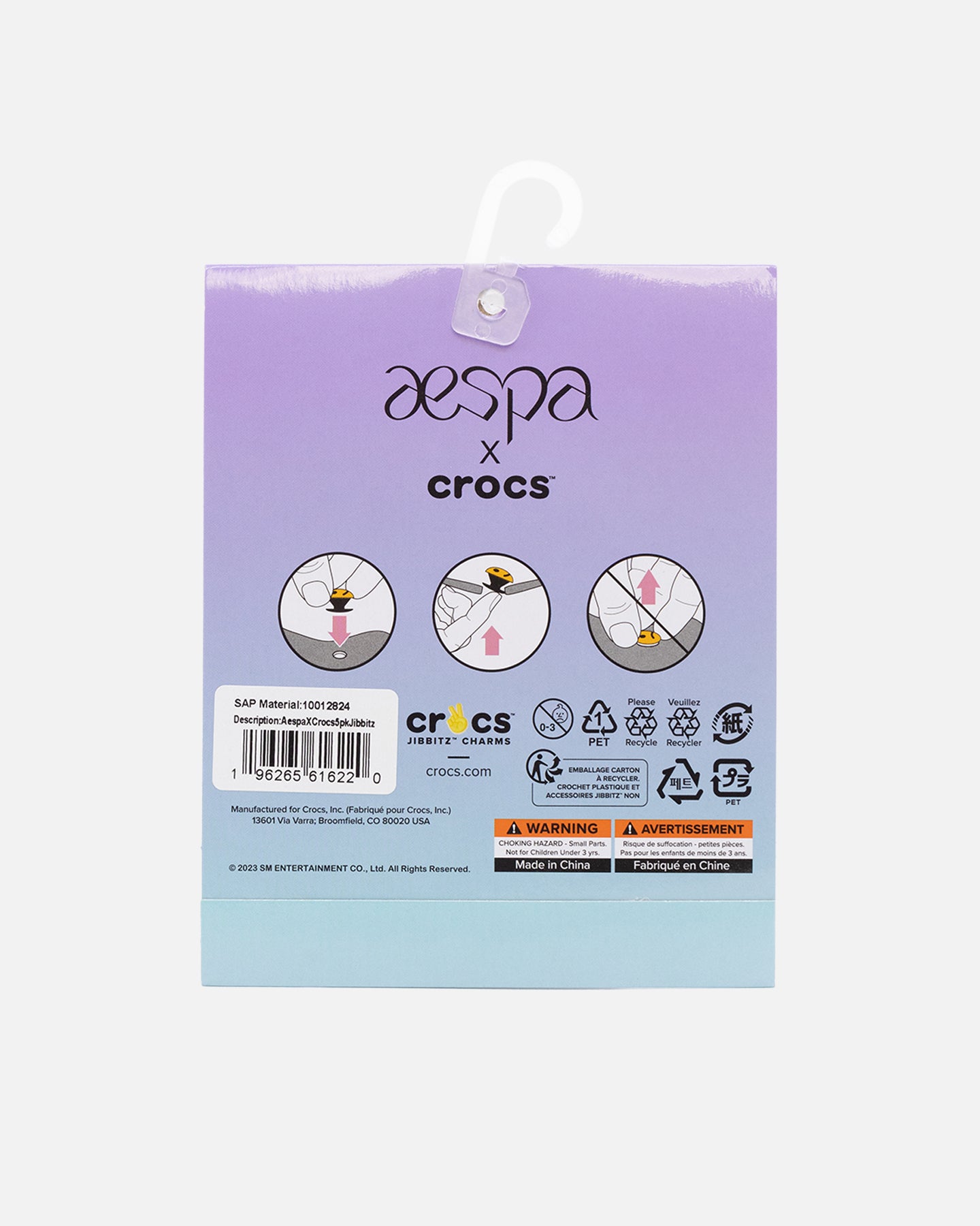 Aespa X Crocs 5-Pack Jibbitz™ Charms - Multi-Colored Shoe Accessories for Kpop Fans & Crocs Lovers - Perfect for Customizing Your Clogs, Sandals & Sneakers
