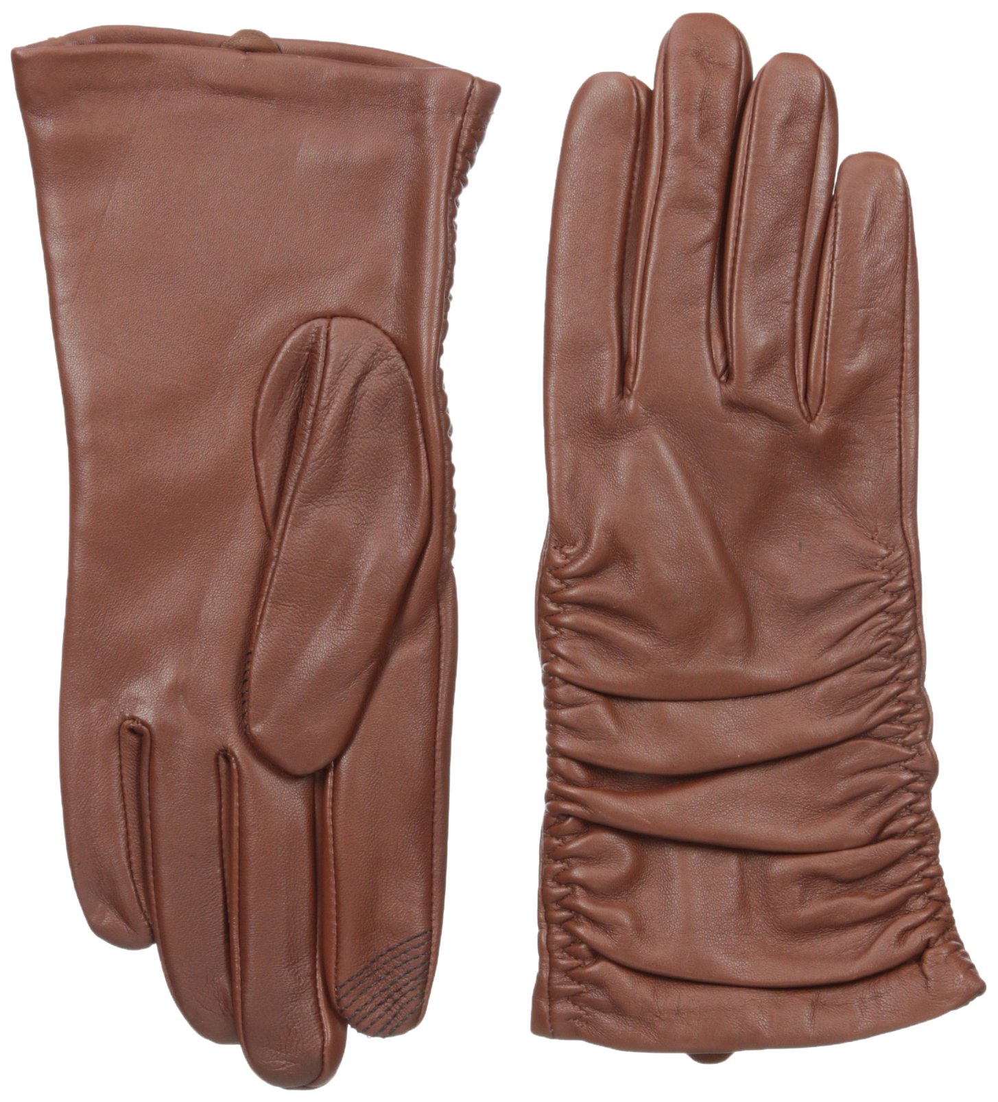 Adrienne Vittadini Women's Soft Leather Touchscreen Gloves - Winter Fashion Accessories for Smartphone Use, Driving & Outdoor Activities