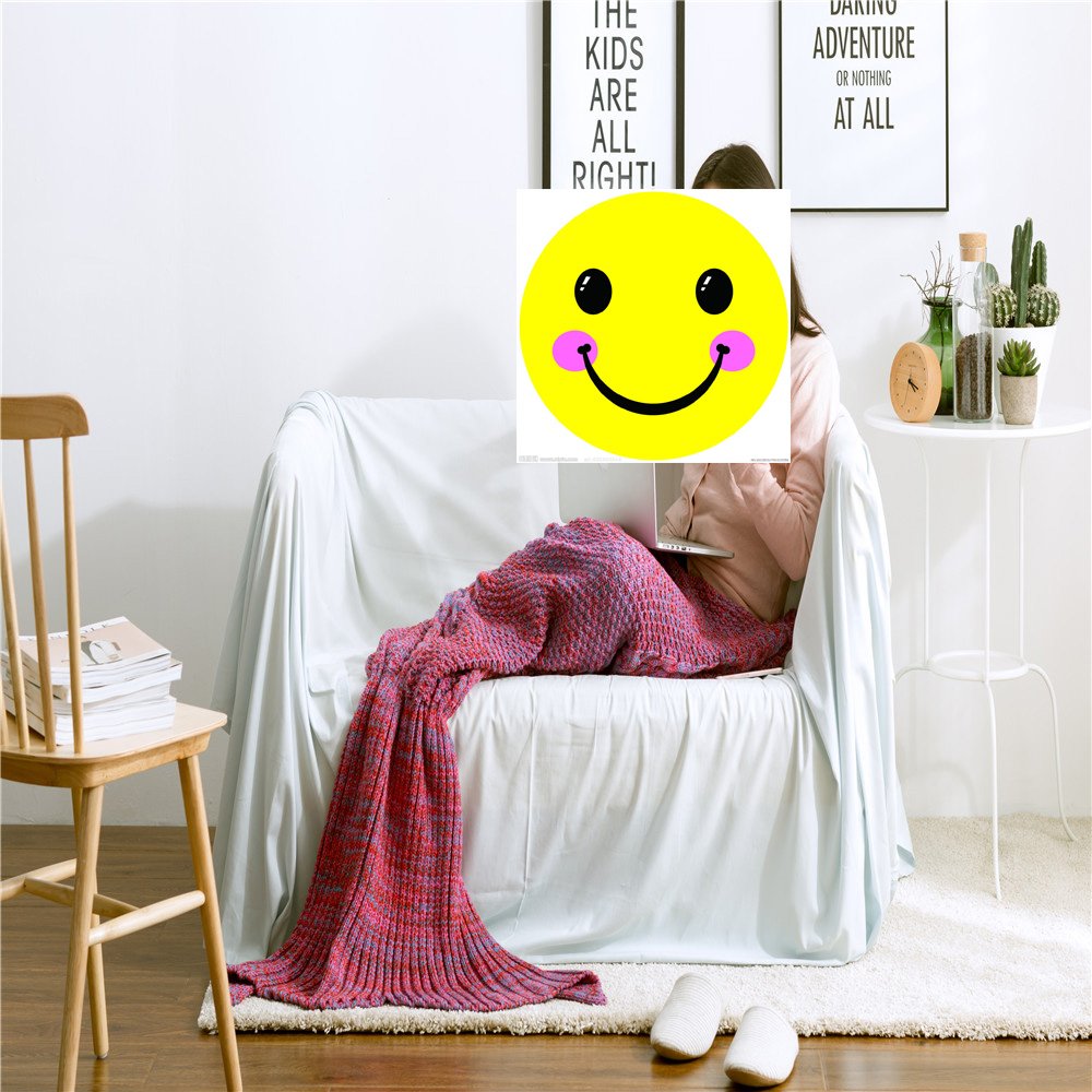 EsyDream Mermaid Tail Blanket for Adults & Teens - All Seasons Knitted Seatail Blanket, Cozy Sleeping Bag & Snuggle Blanket in Datura Color, 75
