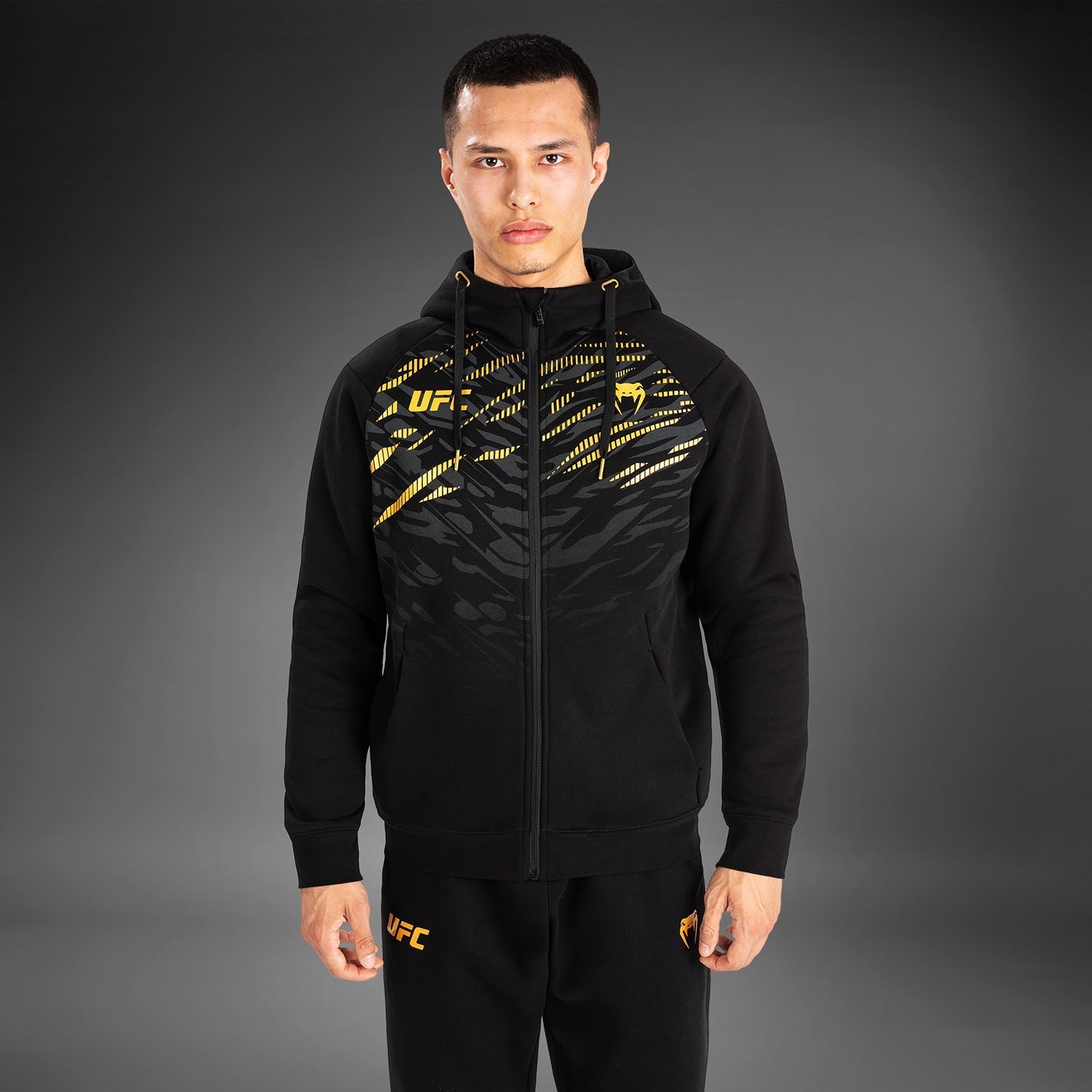 Venum UFC Fusion Men's Replica Zip Hoodie - Official Champion Training & Streetwear Jacket for MMA Fans and Fighters