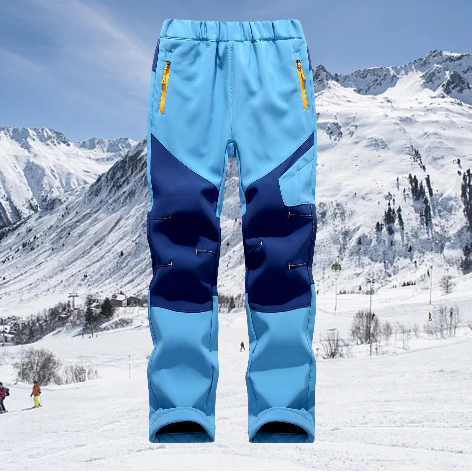 Waterproof Kids Snow Ski Pants - Winter Fleece-Lined Snowboard Pants with Elastic Waist for Boys & Girls - Warm, Breathable & Durable for Skiing, Snowboarding & Outdoor Activities