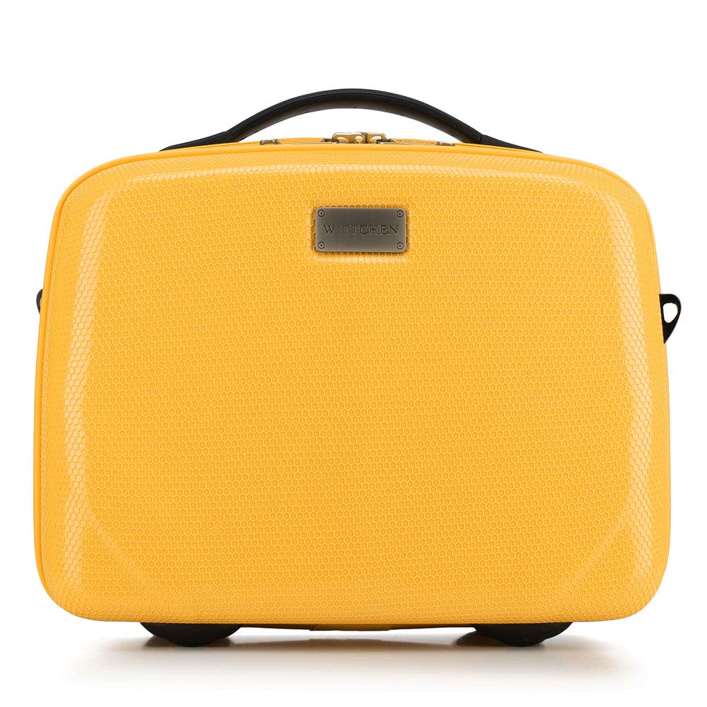 Unisex Travel Cosmetic Bag - Small Yellow Makeup Organizer for Toiletries | Perfect for Carry-On Luggage, Gym, & Weekend Trips