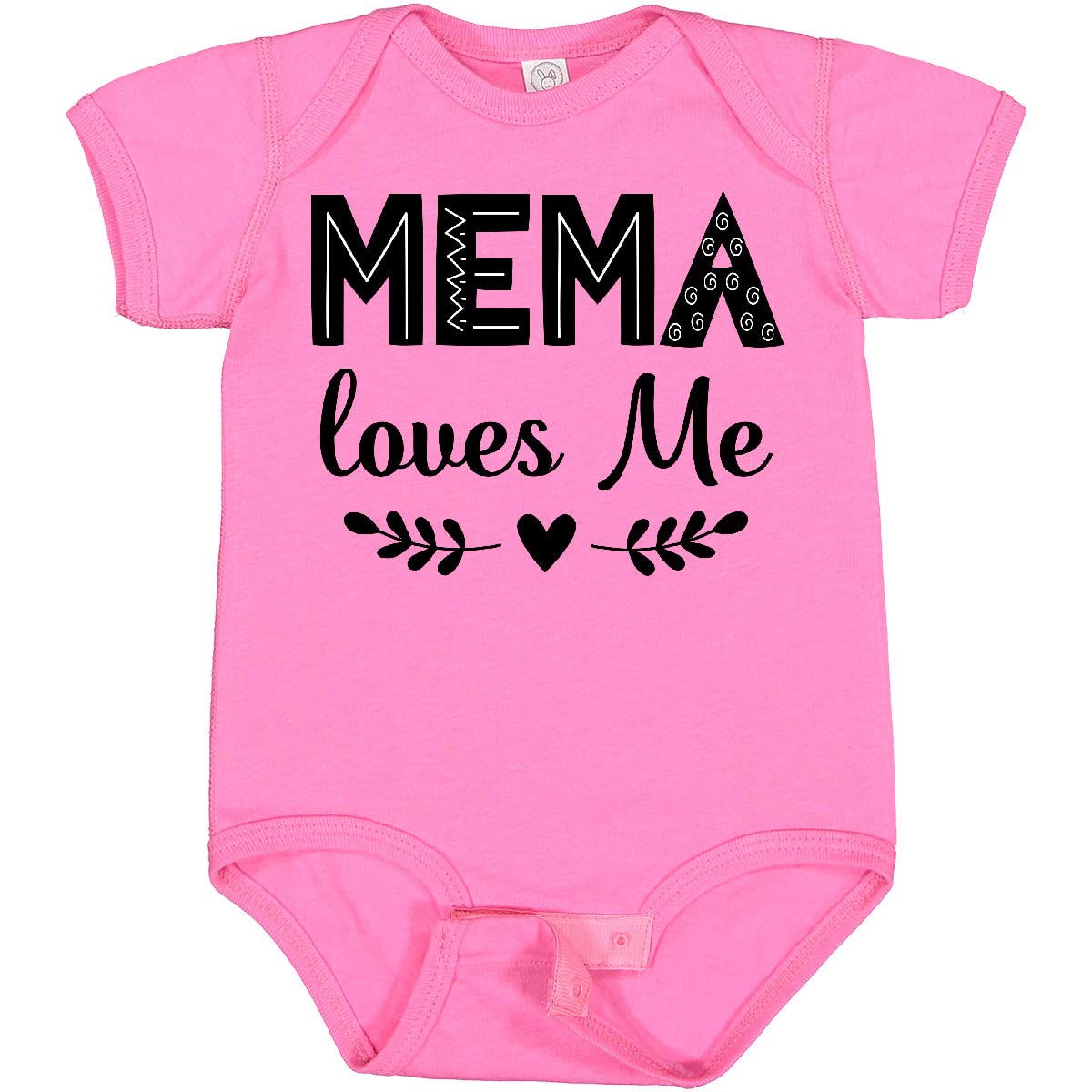 Inktastic Mema Loves Me Baby Bodysuit - Soft Cotton Onesie for Newborns & Infants - Perfect for Family Photos, Holidays & Everyday Wear
