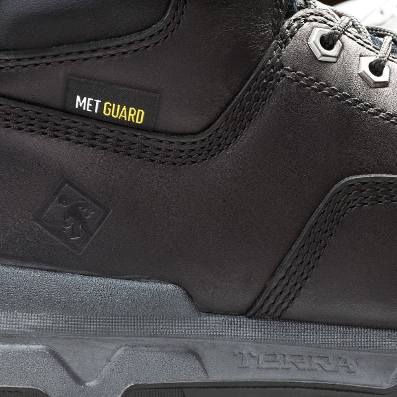 Terra Sentry 2020 Men's 6 Composite Toe Work Boots with Internal METGUARD Safety Toe - TR0A4NRWBLK Black | Heavy Duty Construction Work, Warehouse & Industrial Safety Shoes