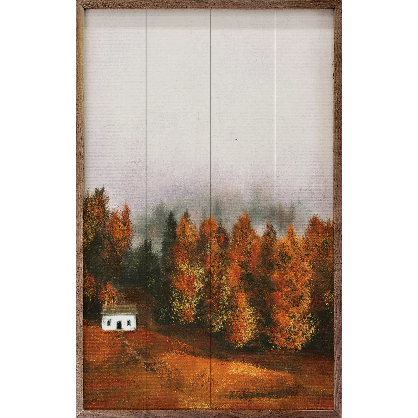 Stunning Hilltop Vista Wood Framed Print - Nature Landscape Wall Art Decor for Living Room, Bedroom & Office