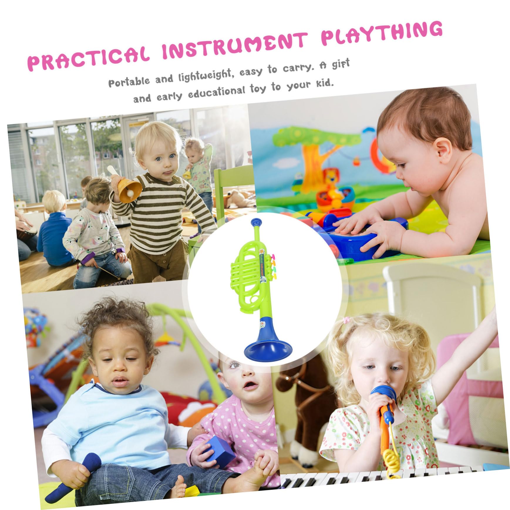 Mini Toy Saxophone & Trumpet for Kids - Musical Instrument Toys for Pretend Play