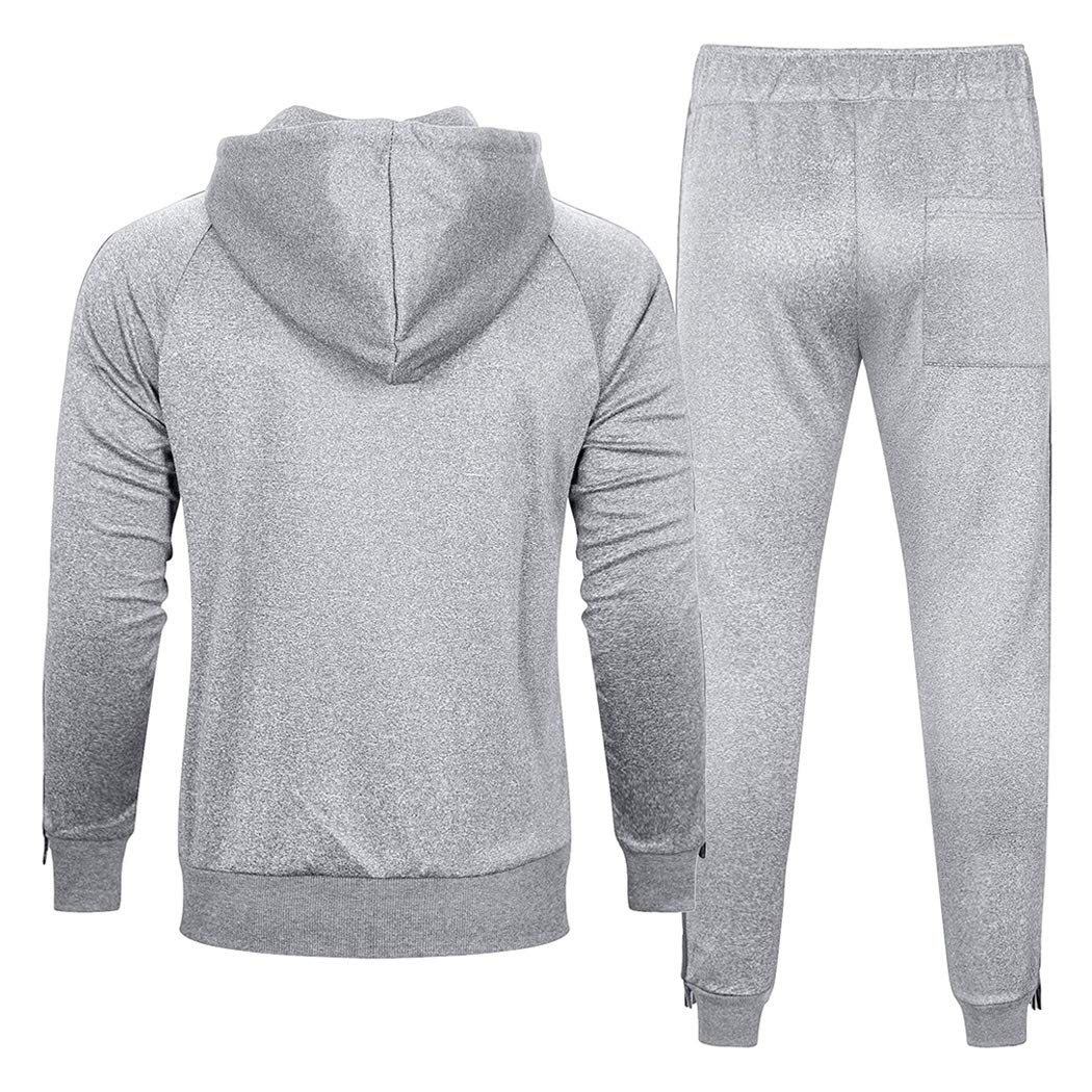 Men's Casual Tracksuit Set - 2 Piece Long Sleeve Hooded Jogging Outfit for Running & Athletic Sports | Gym, Workout, Lounge & Streetwear Fashion
