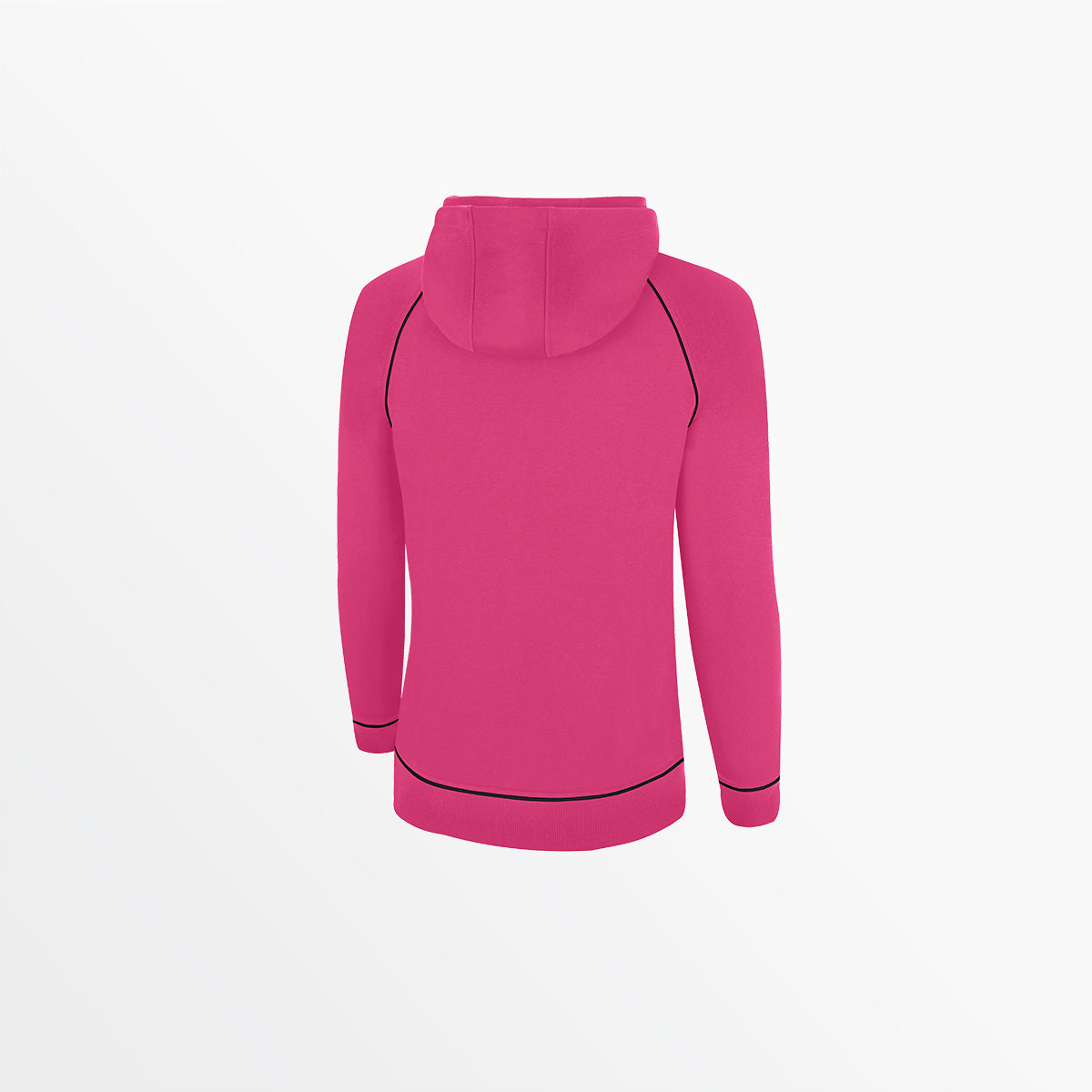 Women's Empire Zip Hoodie with Piping - Stylish & Comfortable Fleece Jacket for Casual Wear, Workouts & Outdoor Activities