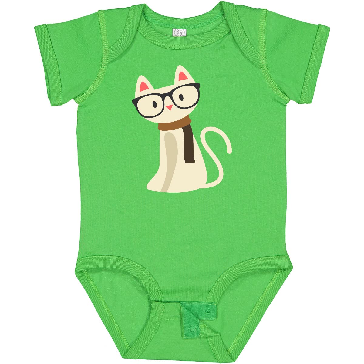 Inktastic Hipster Cat Baby Bodysuit - Cute Cotton Onesie for Infants & Toddlers - Perfect for Playdates, Photo Shoots & Everyday Wear